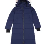 Canada Goose women's navy blue extra-long hooded coat