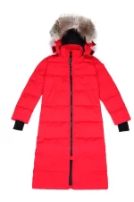 Canada Goose women's red extra-long hooded coat