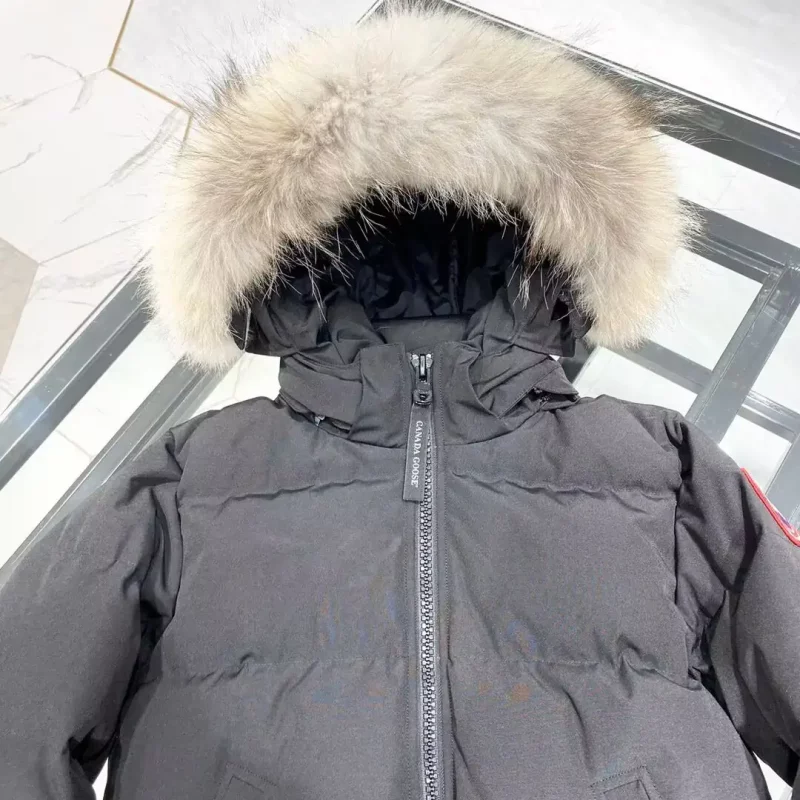 Canada Goose women’s black extra-long hooded coat